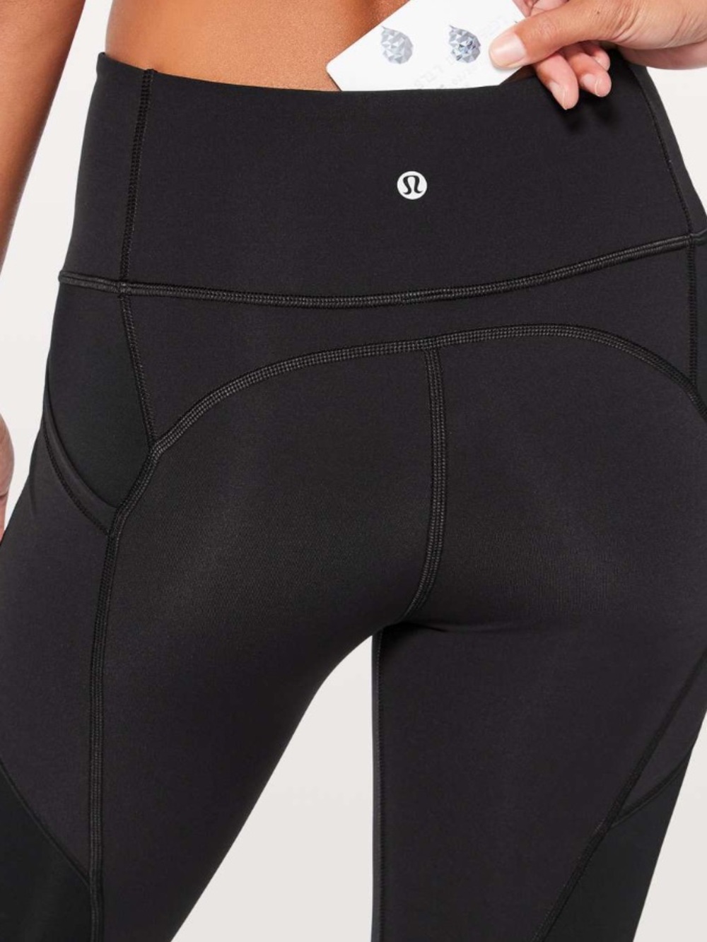 Lululemon All the Right Places Black Pant Legging Cropped Size 8